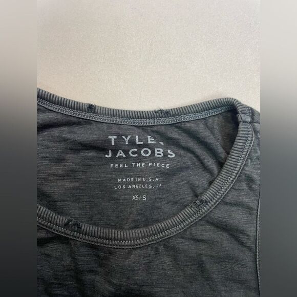 Tyler Jacobs Feel The Piece Tank Dress Women Size XS Small Black Distressed - Picture 4 of 6